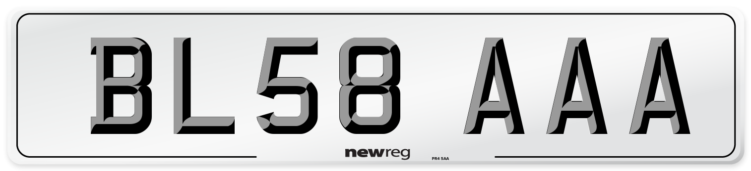 BL58 AAA Number Plate from New Reg